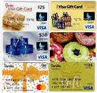 Debit Gift Card LOT of 6 - A - COLLECTIBLE ONLY -ZERO Balance - NO Value