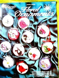 Needlecraft Shop 943379 FLORAL ORNAMENTS  plastic canvas  pattern booklet 14pg - Picture 1 of 2