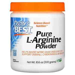 Pure L-Arginine Powder 10.6oz 300g DOCTOR'S BEST Nitric Oxide Levels Booster