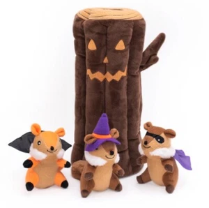 NEW ZIPPY PAWS dog toy LOG &3 costumed CHIPMUNKS capes Interactive. SALE 😀 - Picture 1 of 3