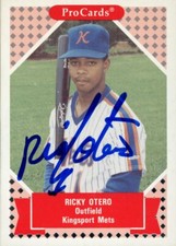 1991 Kingsport Mets RICKY OTERO Signed Card autograph PHILLIES PUERTO RICO