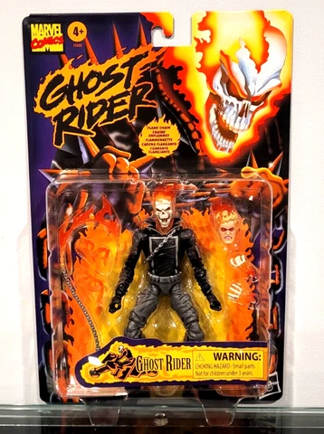 HASBRO MARVEL LEGENDS RETRO CARD GHOST RIDER(JOHNNY BLAZE) W/EXTRA HEAD & HANDS Cover