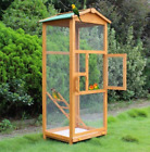 Large Bird Cage Wooden Parrot House Outdoor Pet Home Garden Enclosure Aviary