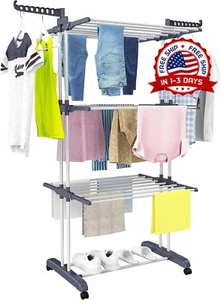 Tendederos De Ropas Acero Inoxidable Tendero Colgador Para Secar Ropa Plegable - Imagen 1 de 8