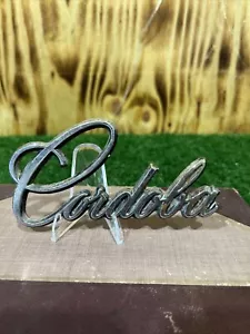 Chrysler Cordoba 1975 1976 1977 1978 1979 1980 1981 1983 Script Fender Emblem - Picture 1 of 4