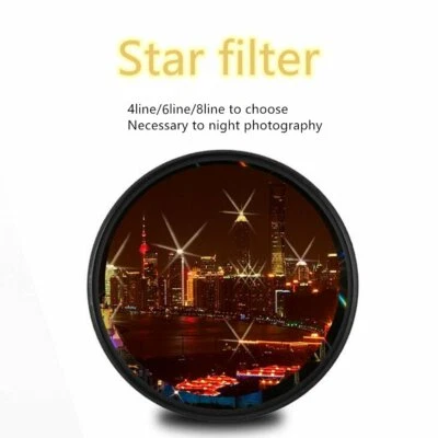 Zomei night view Pro Star Filter 6-Piont cross 40.5-82mm For Canon Nikon DSLR - Image 1 of 4