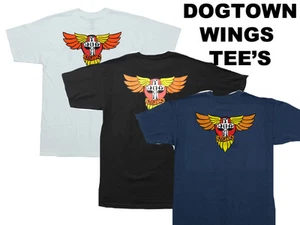 DOGTOWN SKATEBOARDS - CROSS WINGS NAVY BLACK T SHIRT TEE - S M L XL - NEW - Picture 1 of 6