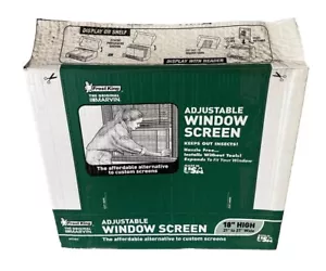 Frost King AWS1837 Asjustable Window Screen 18” HIGH 21” - 37” Wide (12 PACK) - Picture 1 of 3