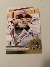 2014 Upper Deck AHL Hockey #22 JAKE ALLEN Auto - Chicago Wolves