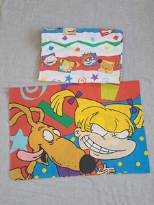 Funda de almohada doble cara Rugrats sábana plana 1997 Nickelodeon  - Imagen 1 de 16