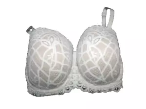 Sujetador nupcial Marks & Spencer UK 32E mezcla crema con aros acolchado copa de encaje sin tirantes - Imagen 1 de 4