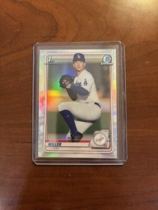 2020 Bowman Draft Chrome 1st Prospect Refractor BD-38 Bobby Miller Dodgers
