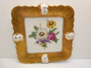 VINTAGE ROSENTHAL KRONACH MOLIERE GERMANY FLORAL GILT PORCELAIN PLATE - Bild 1 von 6