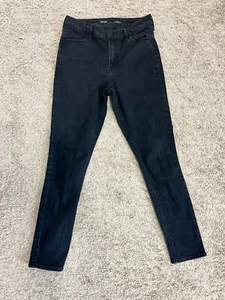Old Navy Womens Size 10 Super Skinny High Rise Black Denim Jeans Excellent - Picture 1 of 7