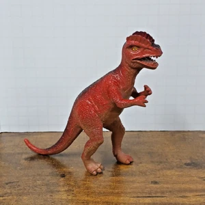 Red Dilophosaurus 6" Dinosaur Toy Plastic Figure - Picture 1 of 5