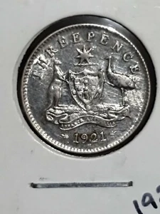 Australian 1921m THREEPENCE UNC - Picture 1 of 2
