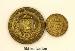 2 Bottoni Militari Republica Di Venezuela. Verso 1860. 24/15 MM - Picture 1 of 3
