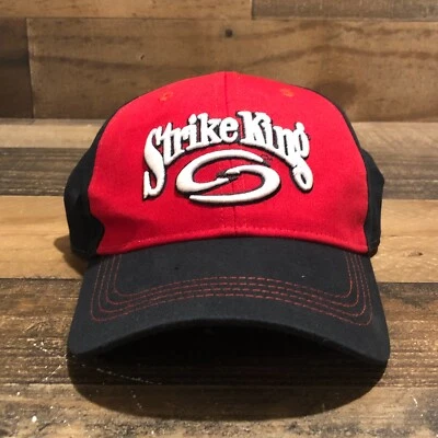 Gorra Strike King Gorra con tirantes para hombre roja negra señuelos y aparejos pesca al aire libre LEER Foto 1 de 4
