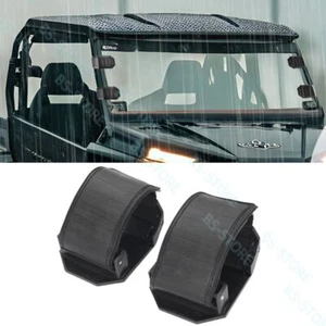 2Pcs UTV Front Windshield Mount Clamps Straps Kit For Polaris Ranger RZR Yamaha - Picture 1 of 17