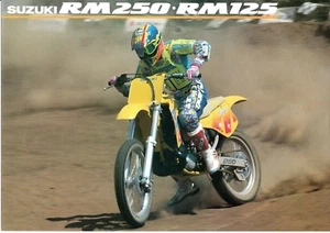 1991 SUZUKI RM250 RM125 MOTOCROSS DIRT BIKE 4 page Motorcycle Sales Brochure NCS - Picture 1 of 4