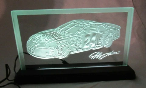 Jeff Gordon #24 Dupont RCCA Illuminated Etched Glass Light ARC free shipping Cover