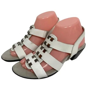 Munro White Leather Sling Back Sandal Size 8 Women's  - Picture 1 of 9