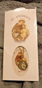 COLLANA Ciondolo Sant'Antonio Simbolo Religioso Guida Miracoli NUOVO IN CONFEZIONE - Foto 1 di 3
