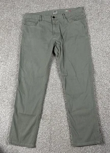 Faherty Pants Men 35 Green Stretch Terry 5 Pocket Chino Trousers Casual *36x29 - Picture 1 of 12