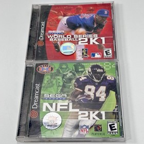 Sega Sports Lot For Dreamcast NFL2K1 & MLB2K1 Complete with Manual