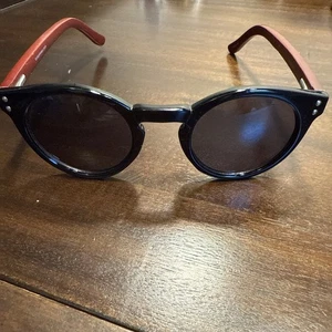 icueyewear Sunglasses Bamboo Red Black - Picture 1 of 9