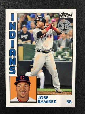 2019 Topps #T84-66 Jose Ramirez Cleveland Indians - Image 1 of 2