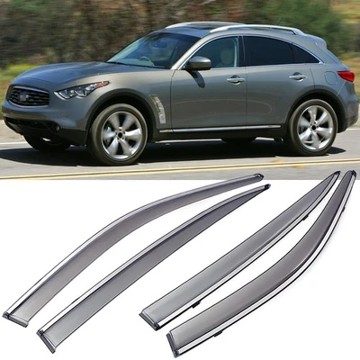 Rain Guards Window Visors Wind Deflectors for 2009-2013 INFINITI FX35 FX37 FX50 - Image 1 of 4