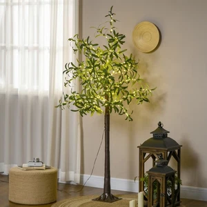 180cm Artificial Olive Tree with LED Lights for Home Indoor Party Wedding Green - Picture 1 of 11