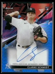 2021 Topps Finest #FA-CS Clarke Schmidt Blue Refractor AUTO #/150 - Picture 1 of 2