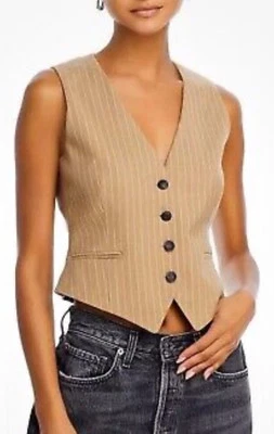 RAG & BONE Priya Striped Wool Vest Sz 12 NWT - Image 1 of 4