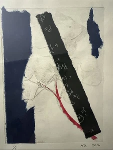 Harry Utter Monotypie Mischtechnik auf Papier 11”x15” 2016 Eiche - Bild 1 von 6