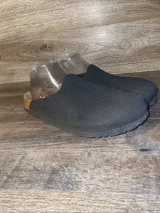 Birkenstock Birki’s Amsterdam Ribbed Black Slip On Clogs/ Mules Women’s 9 - Picture 1 of 11