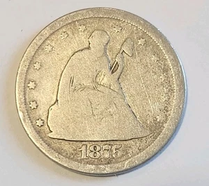 Circulated 1875 S Twenty Cent Coin - Full Rims - Picture 1 of 7