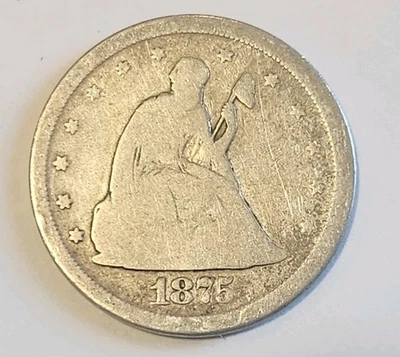 Circulated 1875 S Twenty Cent Coin - Full Rims - Image 1 of 4