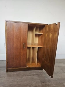 Mid-Century Teak Record Cabinet C.1970 by Phoenix Bookcases Retro Vintage 70s - Picture 1 of 13