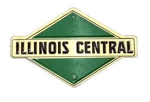 Vintage 1950er Post Müsli Eisenbahn Blechschild - Illinois Central - 3" - Bild 1 von 2