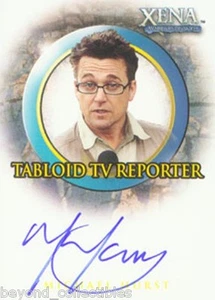 TARJETA DE AUTÓGRAFO XENA TEMPORADA 6 - MICHAEL HURST COMO EL REPORTERO DE TELEVISIÓN TABLOIDE A10 - Imagen 1 de 1