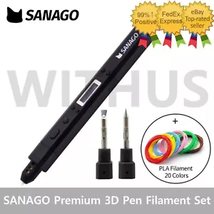 SANAGO New Sanago Premium 3D Pen PLA Filament 20 Colors Set 3Type Module - Picture 1 of 10