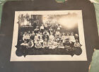 Cabinet Card School Students Antique Photo 1890, Country Setting. Card Imperfect
