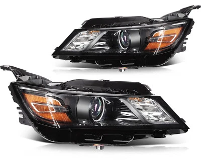Black Left Right Side Headlights Assembly For 2014-2020 Chevy Impala 23405239 - Imagem 1 de 4