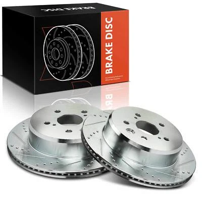 2x Nuevos rotores de freno traseros perforados para Lexus GS350 GS450h IS300 IS350 RC300 RC350 Foto 1 de 4