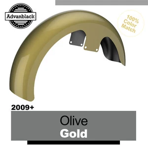 Advanblack Olive Gold 21" Reveal Wrapper Hugger Front Fender Fits 2009+ Harley - Picture 1 of 9