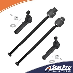 4pc Front Tie Rod End Inner Outer Kit For Chevrolet Impala Buick Allure Lacrosse - Picture 1 of 7