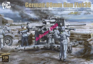 German 88mm Gun Flak37 w/6 Anti-Aircraft Artillery+Iron Box and Metal Barrel - Picture 1 of 11