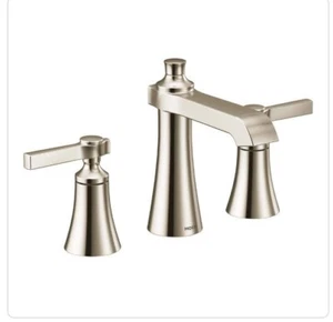 Moen TS6984NL Flara Widespread Bathroom Faucet Trim In Polished Nickel SCRATCH - Picture 1 of 14